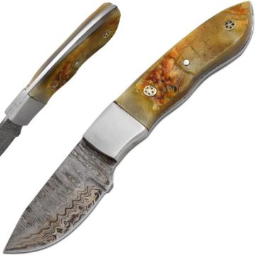 Wild Turkey Handmade Full Tang Real Damascus Hunting Knife